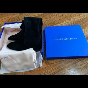 Stuart Weitzman Raissa Black Suede Boots